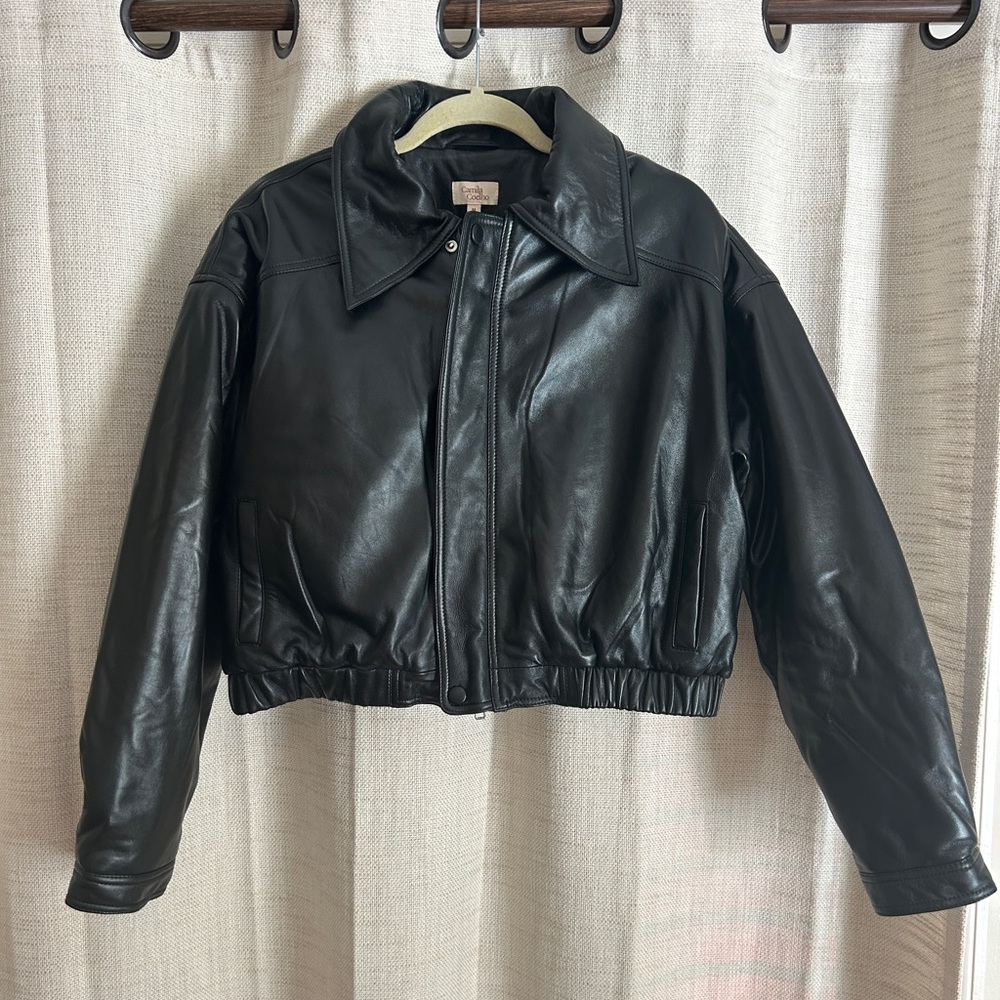 Raven Leather Jacket in Black - Camila Coelho